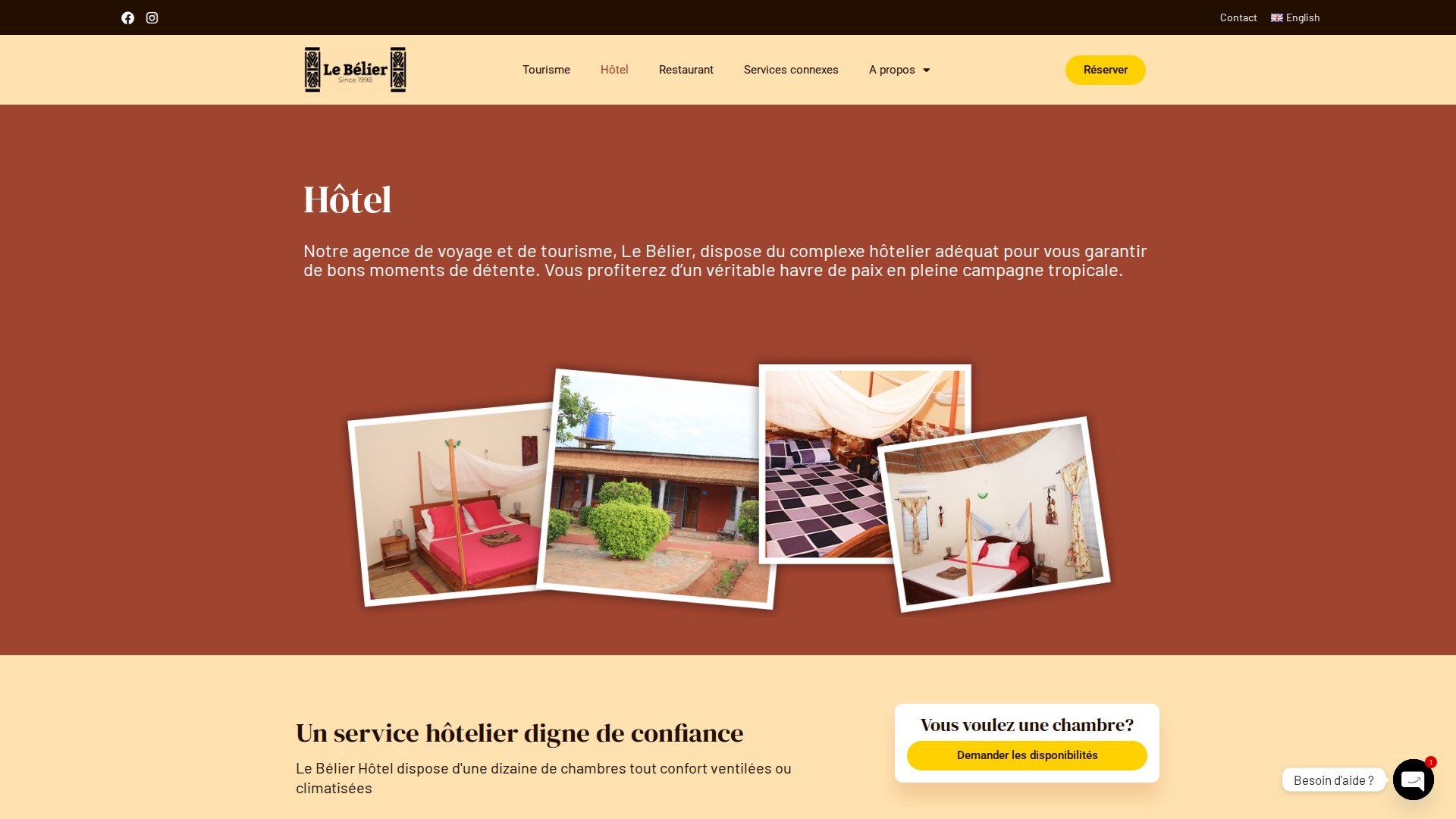 Présentation de l'hôtel au pied des montagnes