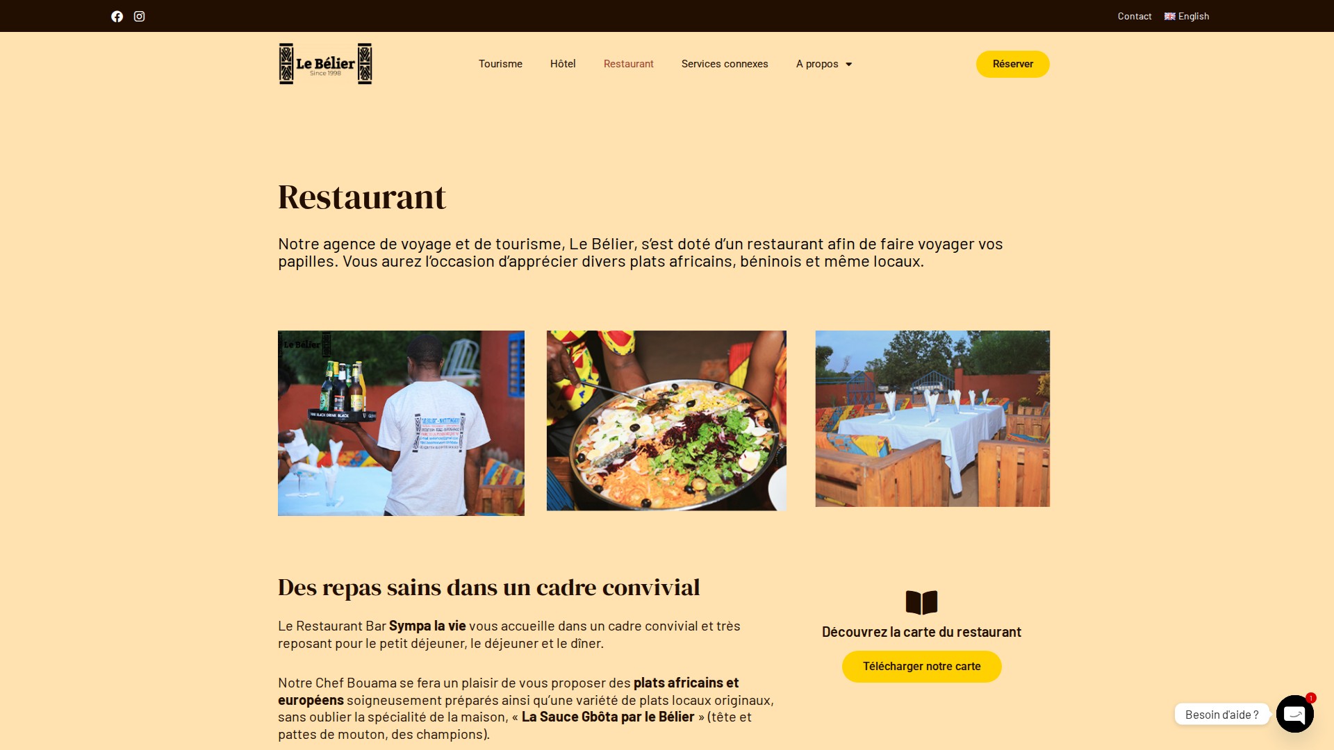 Restaurant Sympa la Vie - cuisine africaine et européenne
